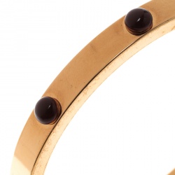 Pre Owned Louis Vuitton Gimme A Clue Red Enamel Gold Tone Bangle Bracelet