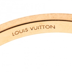 Pre Owned Louis Vuitton Gimme A Clue Red Enamel Gold Tone Bangle Bracelet