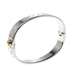 Louis Vuitton bracelet M00246 Cuff nanogram silver excellent