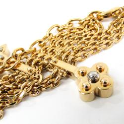 Pre Owned Louis Vuitton Charmy Pearl Gold Tone Soft Bracelet