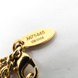 Pre Owned Louis Vuitton Charmy Pearl Gold Tone Soft Bracelet