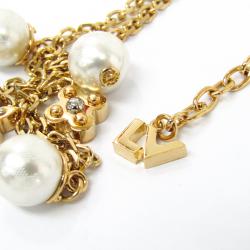 مملوكة مسبقًا Louis Vuitton Charmy Pearl Gold Tone Necklace