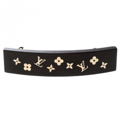 Louis Vuitton Cruiser hair clip new collection Black Gold hardware