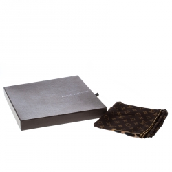مملوكة مسبقًا Louis Vuitton Brown Monogram and Animal Printed Silk Square Scarf