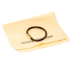 مملوكة مسبقًا Louis Vuitton Keep It Damier Canvas Gold Tone Bracelet 16cm