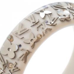 Pre Owned سوار لوي فيتون أنكلوجن رزين شفاف مونوغرامي مقاس 20سم