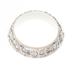 Pre Owned سوار لوي فيتون أنكلوجن رزين شفاف مونوغرامي مقاس 20سم