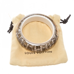 Pre Owned سوار لوي فيتون أنكلوجن رزين شفاف مونوغرامي مقاس 20سم