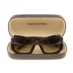 Pre Owned Louis Vuitton Brown Glitter Hortensia Woman Sunglasses