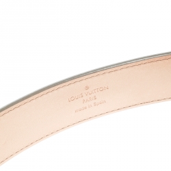 Pre Owned Louis Vuitton Ivorie Leather LV Initials Belt Size 85 CM