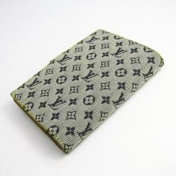 Pre Owned Louis Vuitton Blue Monogram Mini Lin Agenda Cover PM