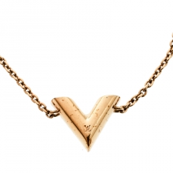 Louis Vuitton Essential V Lacquer Gold Tone Bracelet