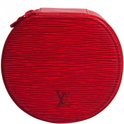 Pre Owned Louis Vuitton Red Epi Leather Ecrin Bijoux Jewelry Case