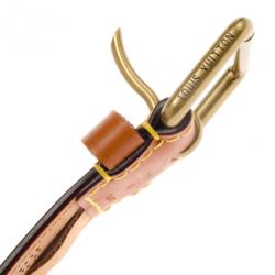 Pre Owned Louis Vuitton Brown Leather Mahina Perforated Belt 100 CM