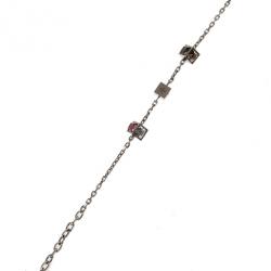 Pre Owned Louis Vuitton Gamble Silver Light Bracelet 21 CM