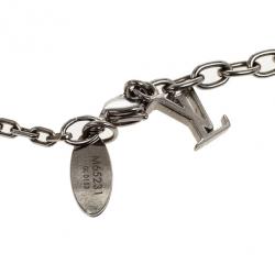 Pre Owned Louis Vuitton Gamble Silver Light Bracelet 21 CM