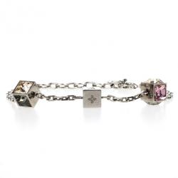 Pre Owned Louis Vuitton Gamble Silver Light Bracelet 21 CM