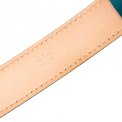 Pre Owned Louis Vuitton Turquoise Vernis Belt 80cm