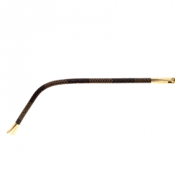مملوكة مسبقًا Louis Vuitton Gold/Brown Gradient Z0202U Damier Ebene Conspiration Pilote Aviator Sunglasses