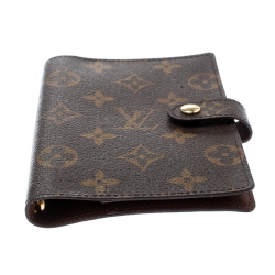 Pre Owned Louis Vuitton Monogram Canvas Small Ring Agenda Cover