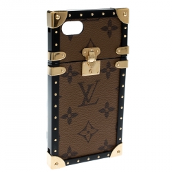 Louis Vuitton Eye Trunk iPhone 7 Plus Case Monogram Reverse Brown in Canvas  with Gold-tone - US