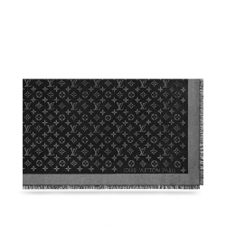 Pre Owned Louis Vuitton Black Monogram Shine Shawl