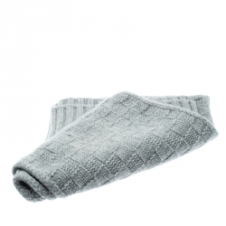 Pre Owned Louis Vuitton Grey Damier Cashmere Muffler