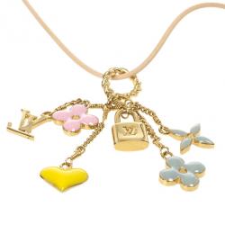 Pre Owned Louis Vuitton Sweet Monogram Pendant Necklace