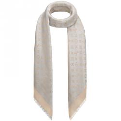 مملوكة مسبقًا  وشاح لوي فيتون مونوغرامي لامع رصاصي