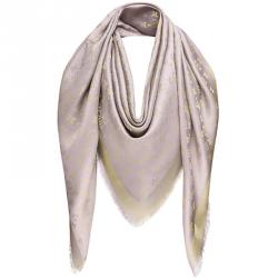 مملوكة مسبقًا  وشاح لوي فيتون مونوغرامي لامع رصاصي