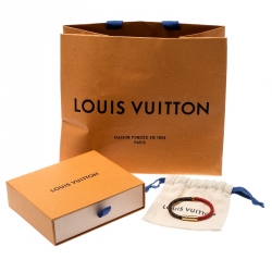 Pre Owned Louis Vuitton Monogram Canvas Daily Confidential Red Leather Bracelet 17 cm
