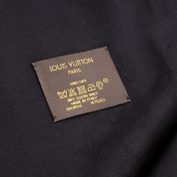 Louis Vuitton Black Monogram Silk Square Scarf