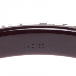 Pre Owned Louis Vuitton Purple Clear Resin Gold Tone Monogram Inclusion Bangle Bracelet