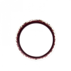 Pre Owned Louis Vuitton Purple Clear Resin Gold Tone Monogram Inclusion Bangle Bracelet