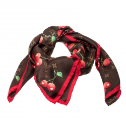 Louis Vuitton Multicolor Voyages Printed Detail Silk Scarf