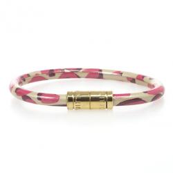مملوكة مسبقًا Louis Vuitton Keep It Blanc Corail Leopard Bracelet 18 CM