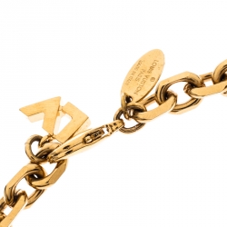 مملوكة مسبقًا سوار لوي فيتون مرصع كريستال بدلاية ذهبية