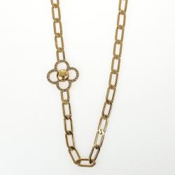 Louis Vuitton Necklace Collier Flower Power M66092 Gold 39 cm Choker