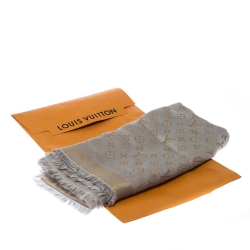 Pre Owned وشاح لوي فيتون غريغ مونوغرامي لامع