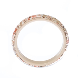Pre Owned Louis Vuitton Blush Clear Resin Gold Tone Monogram Inclusion Bangle Bracelet