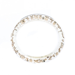 Pre Owned Louis Vuitton Clear Resin Monogram Inclusion Bangle Bracelet