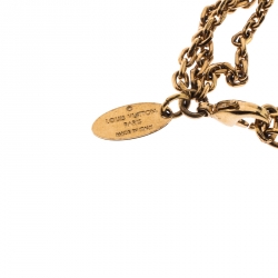 Pre Owned سوار لوي فيتون مونوغرام دامييه لؤلؤ صناعي سلسلة ذهبية اللون