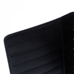 Louis Vuitton Black Epi Leather Medium Ring Agenda Cover 