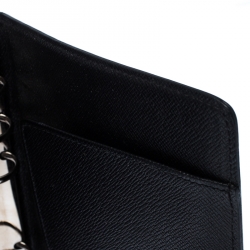 Louis Vuitton Black Epi Leather Medium Ring Agenda Cover 