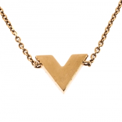 Pre Owned Louis Vuitton Essential V Gold Tone Bracelet