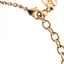 Pre Owned Louis Vuitton Essential V Gold Tone Bracelet