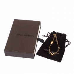 Pre Owned Louis Vuitton Essential V Gold Tone Bracelet