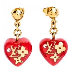 LV Pomme d'Amore Lock Me Earrings - Pierced - Earrings - Jewellery