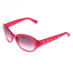 Pre Owned نظارة شمسية لوي فيتون Z0236W متدرجة وردية / وردية بيضاوية