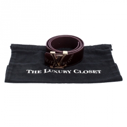 Pre Owned Louis Vuitton Amarante Vernis Initiales Belt 90 CM